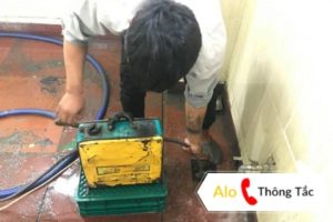 Thông tắc cống tại Hoàng Mai