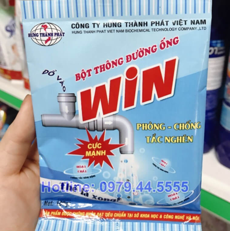 bột thông cống nghẹt