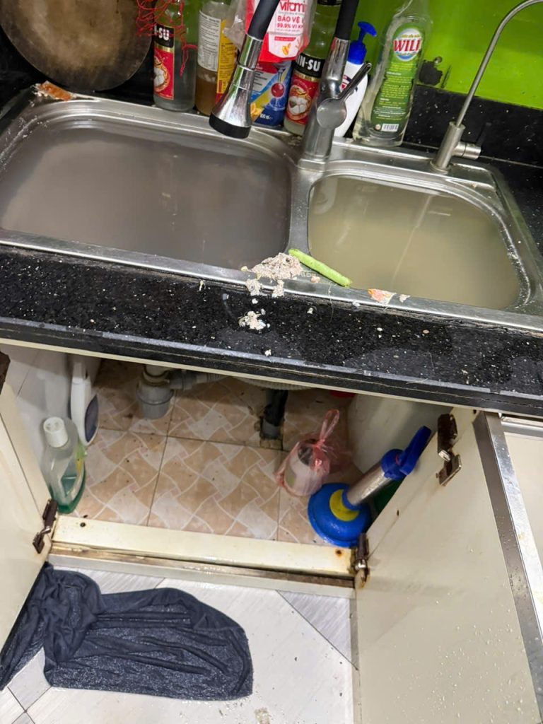 thông tắc chậu rửa bát tại cầu giấy