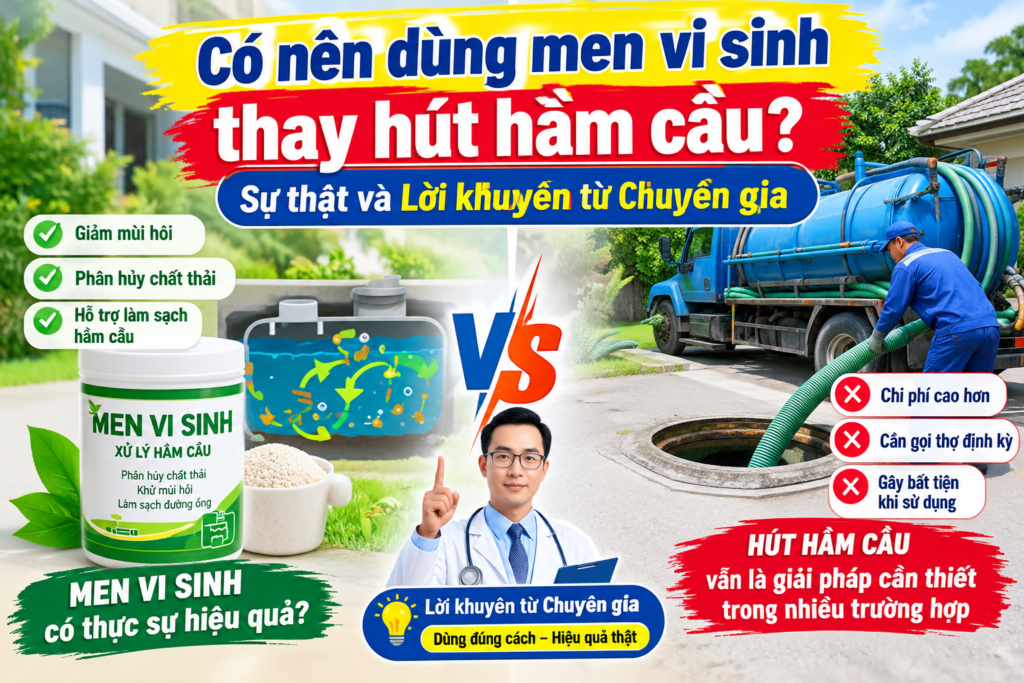 Có nên dùng men vi sinh thay hút hầm cầu