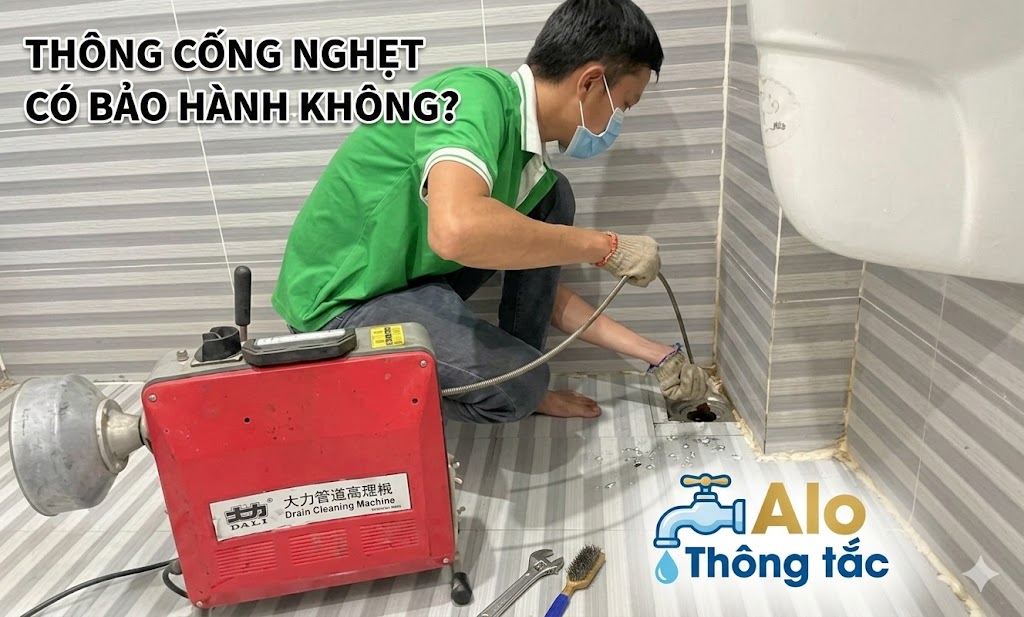 thông cống nghẹt có bảo hành không