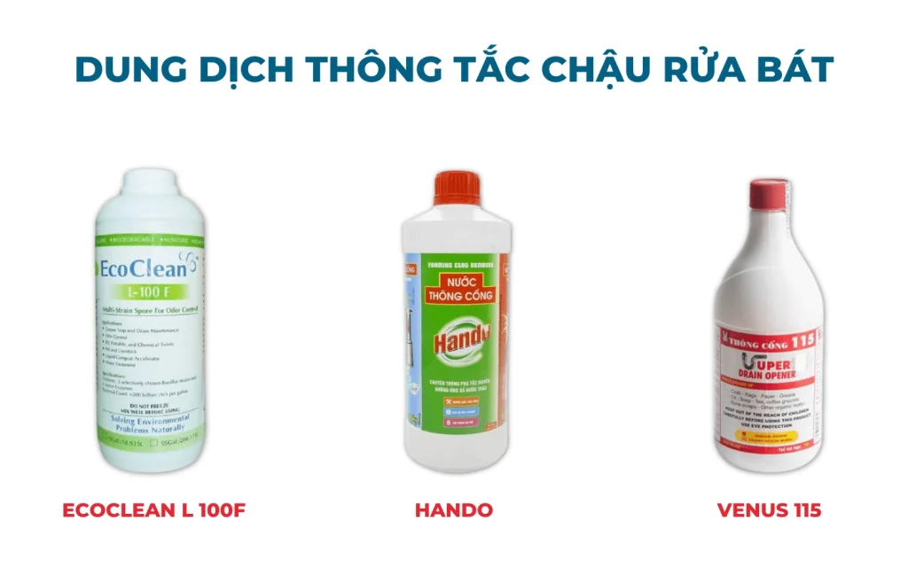 Dung Dịch Thông Tắc Chậu Rửa Bát