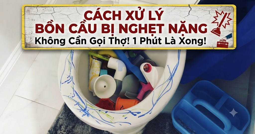 Cách Xử Lý Bồn Cầu Bị Nghẹt Nặng
