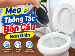 Mẹo Thông Tắc Bồn Cầu Đơn Giản
