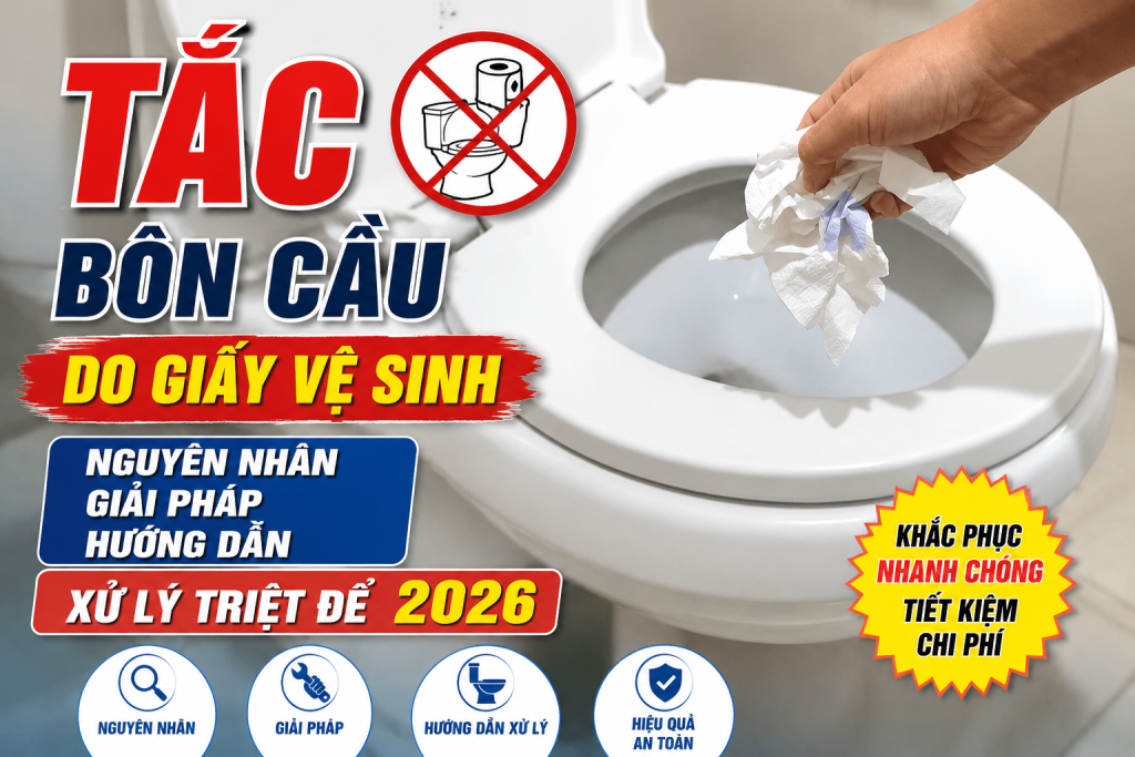 Tắc Bồn Cầu Do Giấy Vệ Sinh