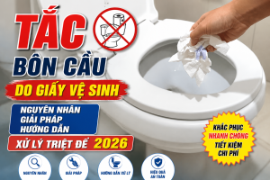 Tắc Bồn Cầu Do Giấy Vệ Sinh
