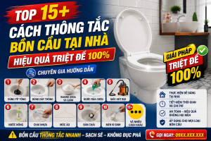 Cách thông tắc bồn cầu tại nhà