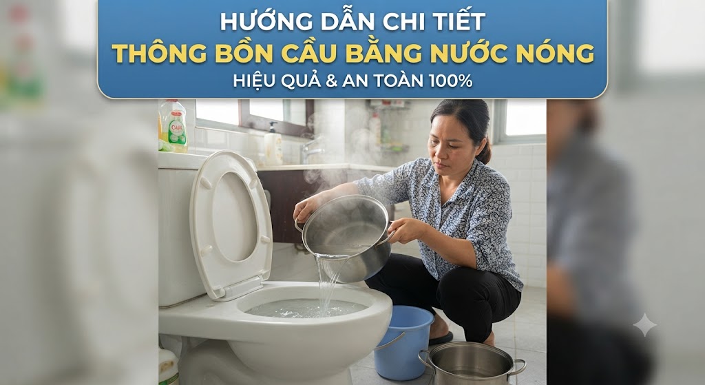 Thông Bồn Cầu Bằng Nước Nóng