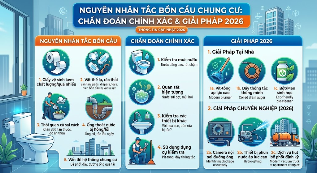 Tắc Bồn Cầu Chung Cư