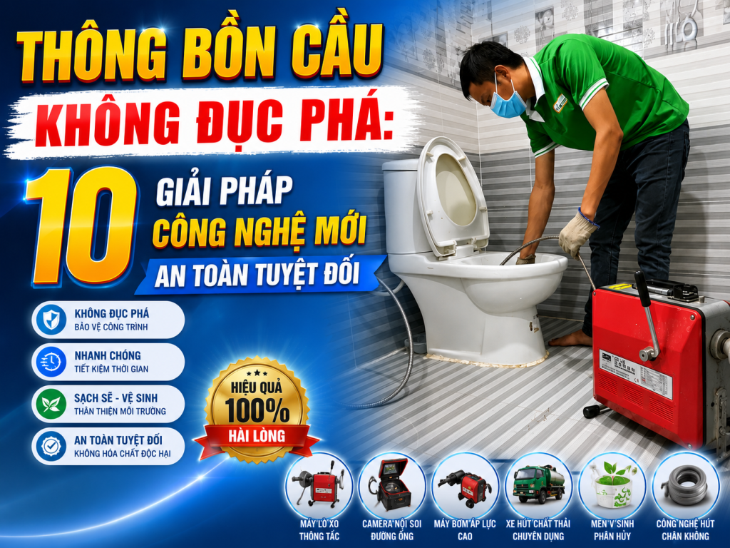 Thông Bồn Cầu Không Đục Phá