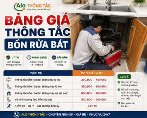Bảng Giá Thông Tắc Bồn Rửa Bát