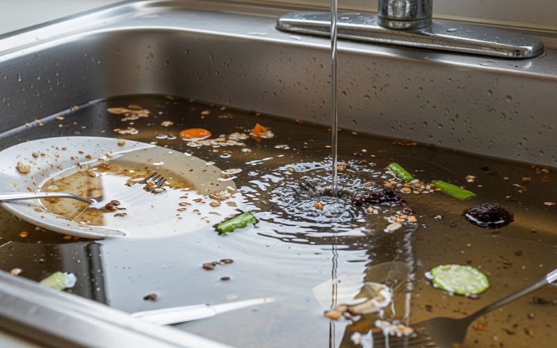 Chậu rửa bát bốc mùi