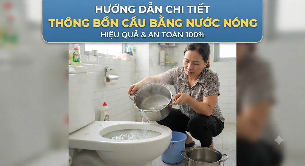 Thông Bồn Cầu Bằng Nước Nóng