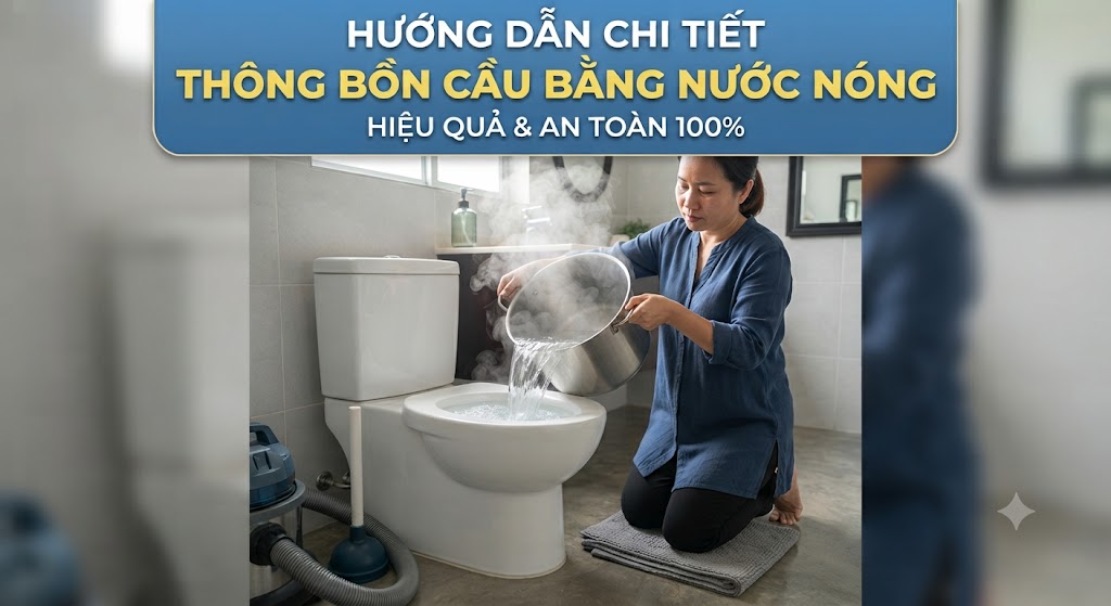 Thông Bồn Cầu Bằng Nước Nóng