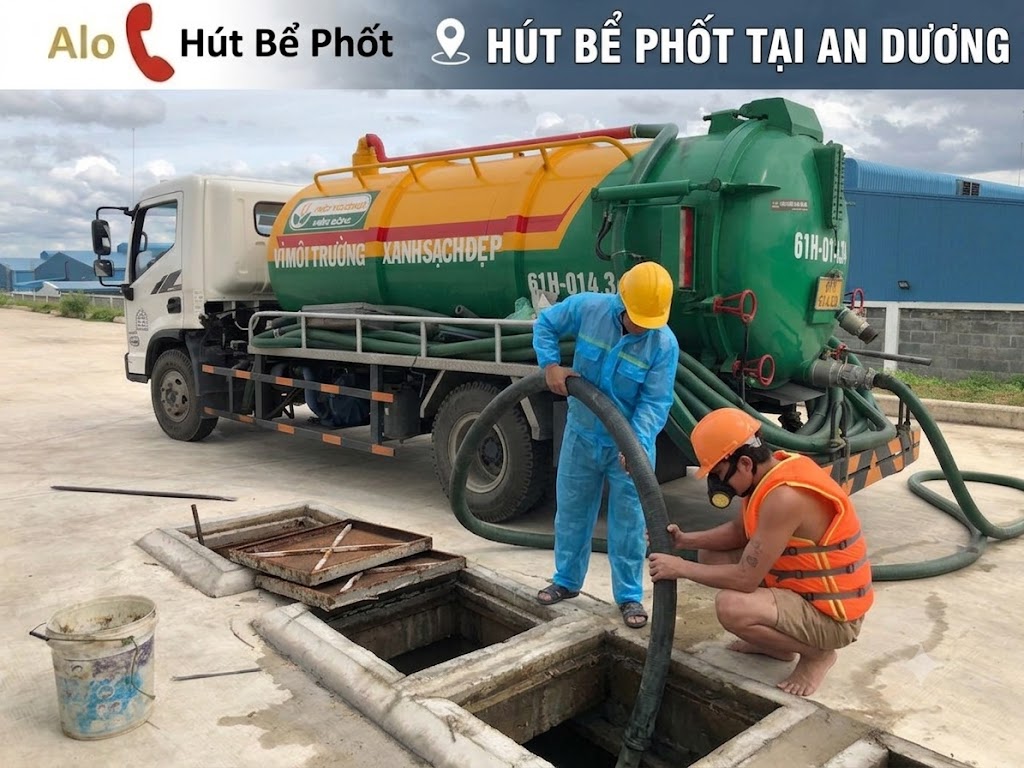 hút bể phốt tại quận an dương