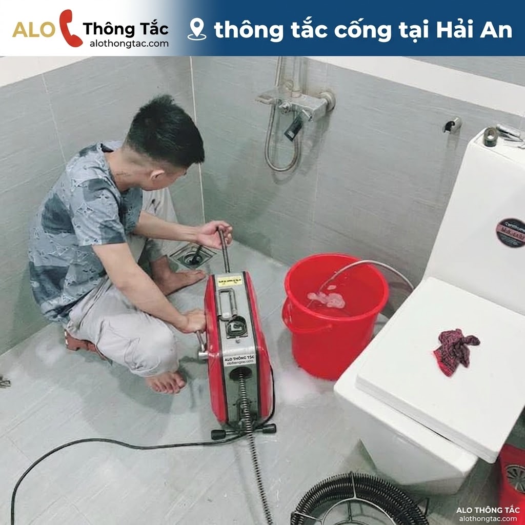 Thông tắc cống tại quận hải an