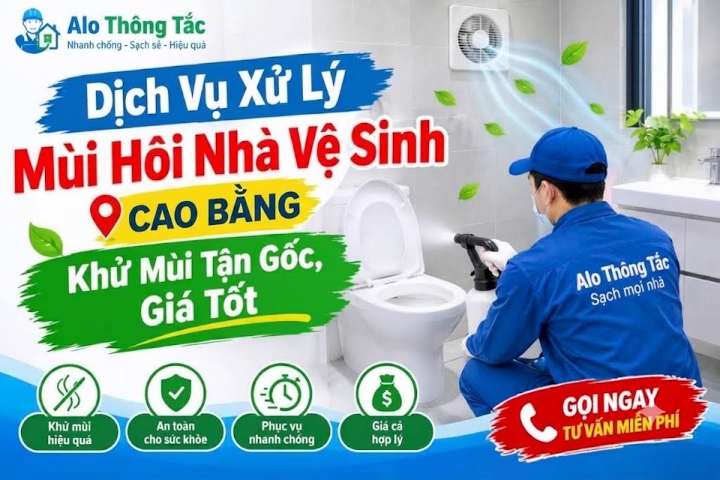 Thợ Alo Thông Tắc thi công lắp đặt thiết bị xử lý mùi hôi nhà vệ sinh tại Cao Bằng