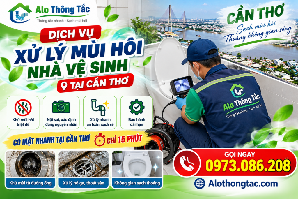 Khảo sát và xử lý mùi hôi nhà vệ sinh tại Cần Thơ trong mùa triều cường